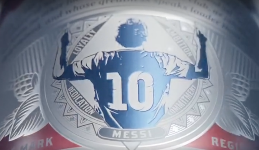 百威借势营销：推出644瓶限量订制版啤酒送给被梅西攻破球门的门将